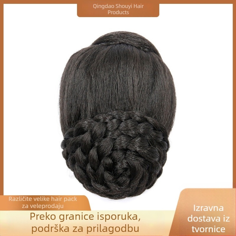 Ponytail peruka, ručno tkanih svilenih vlasi, model 026 BUN, za žene