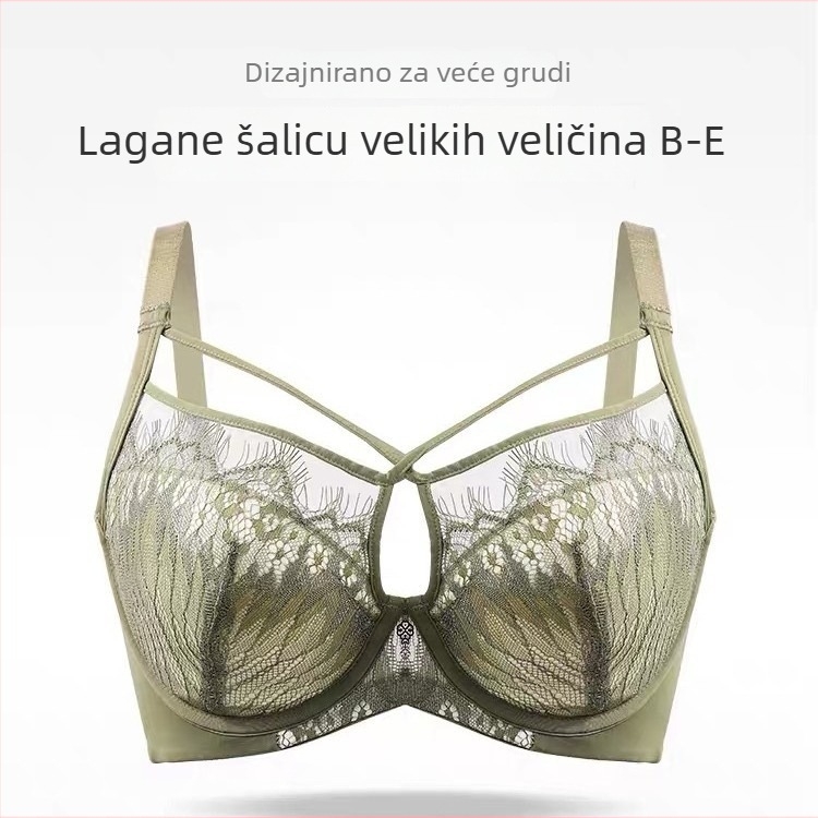 Set čipkastih grudnjaka Push-Up, Cups 3/4, oblikovane čašice s gornjim tankim i donjim debelim dijelom, mekani čelični prsten, fiksne naramenice