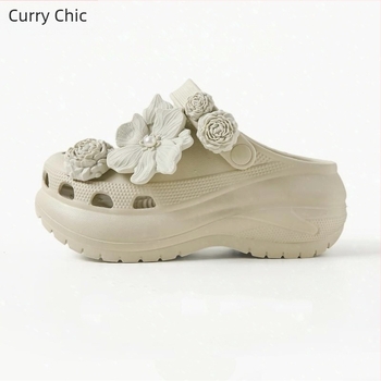 Crocs-stil sandale, EVA gornji dio i EVA potplat, 6 cm debeli potplat, protuklizne, dvostruka namjena