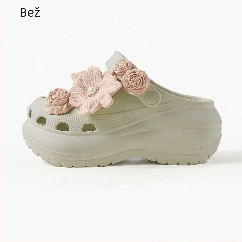 Crocs-stil sandale, EVA gornji dio i EVA potplat, 6 cm debeli potplat, protuklizne, dvostruka namjena