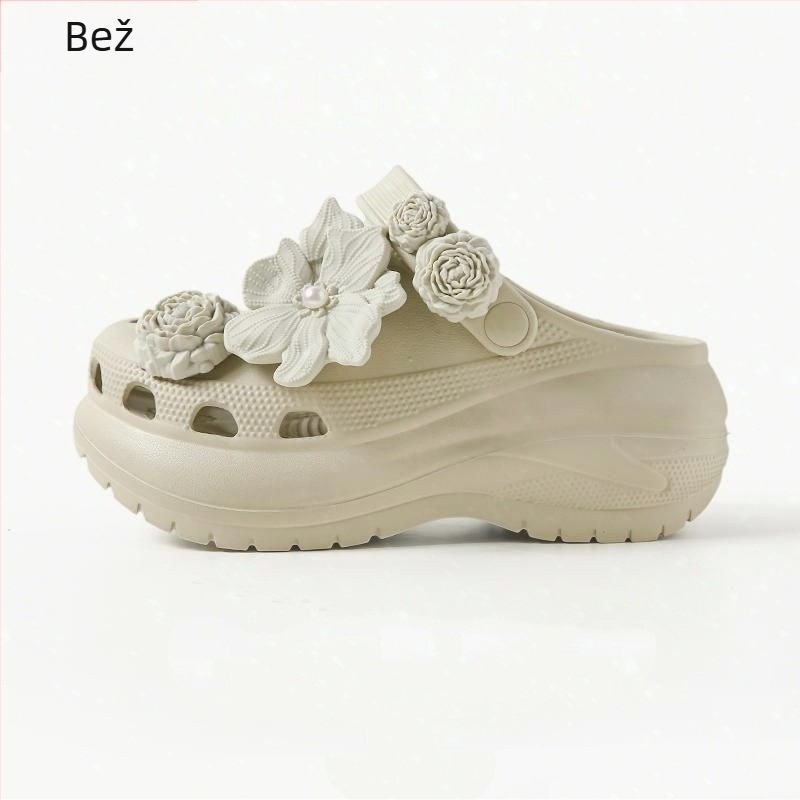 Crocs-stil sandale, EVA gornji dio i EVA potplat, 6 cm debeli potplat, protuklizne, dvostruka namjena