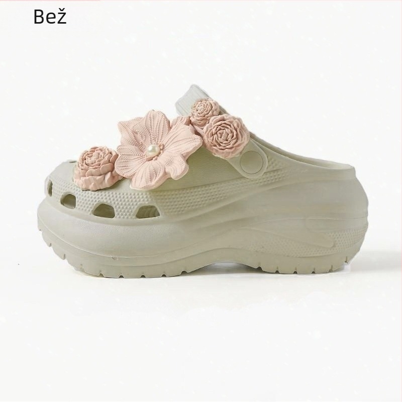 Crocs-stil sandale, EVA gornji dio i EVA potplat, 6 cm debeli potplat, protuklizne, dvostruka namjena