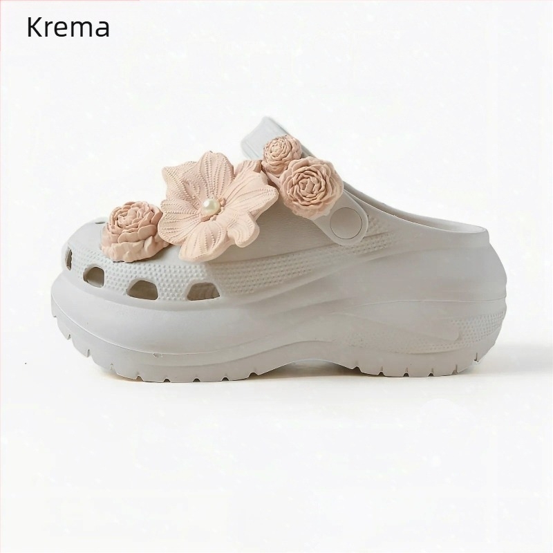 Crocs-stil sandale, EVA gornji dio i EVA potplat, 6 cm debeli potplat, protuklizne, dvostruka namjena