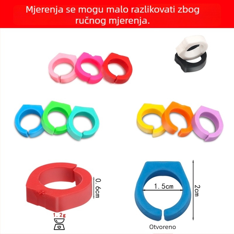 Držač prstena s otvorenim dizajnom za djecu, crtani dizajn, PVC mekana guma, ručno izrađeni dodatak nakita