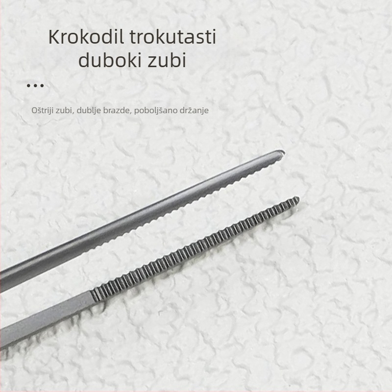 Nehrđajuće čelične pincete za čišćenje uha s dizajnom pištoljskog laktusa, neklizajući držak i zubasti vrhovi — uklanjanje ušnog voska i stranih tijela, Little Plum