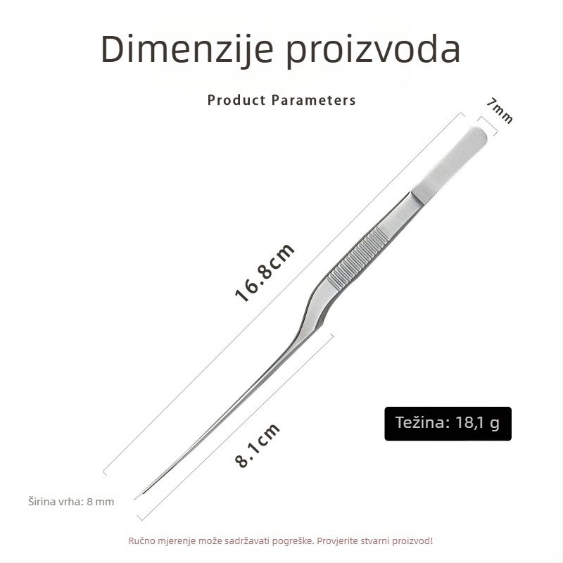 Nehrđajuće čelične pincete za čišćenje uha s dizajnom pištoljskog laktusa, neklizajući držak i zubasti vrhovi — uklanjanje ušnog voska i stranih tijela, Little Plum