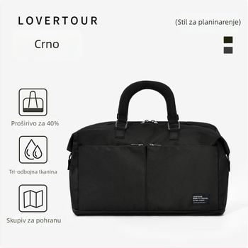 Lovetour Sklopiva putna torba – Unisex, Oxford platno, prozračna, vodootporna, ultralaka, antibakterijska podstava od poliestera, gradski stil