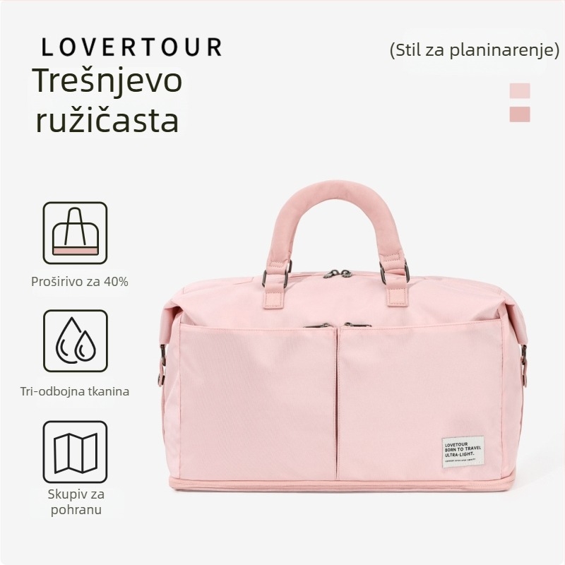 Lovetour Sklopiva putna torba – Unisex, Oxford platno, prozračna, vodootporna, ultralaka, antibakterijska podstava od poliestera, gradski stil