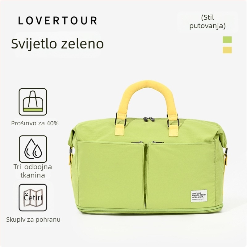 Lovetour Sklopiva putna torba – Unisex, Oxford platno, prozračna, vodootporna, ultralaka, antibakterijska podstava od poliestera, gradski stil