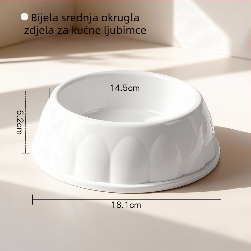 Plastična posuda za kućne ljubimce za mačke i pse, okrugla, bez automatskog hranjenja, pakiranje 1 kom