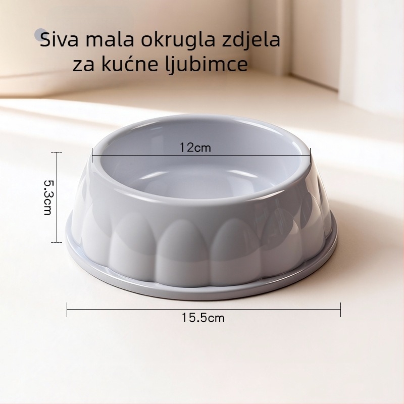 Plastična posuda za kućne ljubimce za mačke i pse, okrugla, bez automatskog hranjenja, pakiranje 1 kom