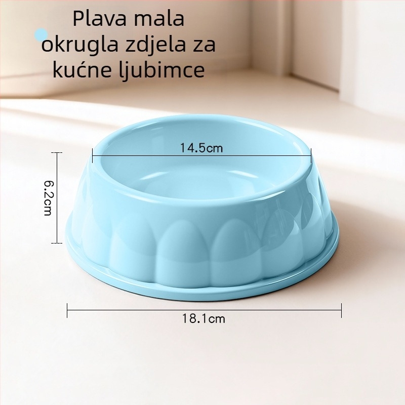 Plastična posuda za kućne ljubimce za mačke i pse, okrugla, bez automatskog hranjenja, pakiranje 1 kom