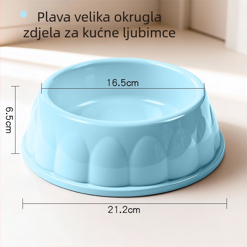 Plastična posuda za kućne ljubimce za mačke i pse, okrugla, bez automatskog hranjenja, pakiranje 1 kom