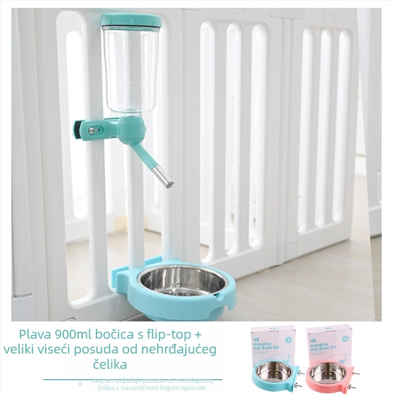 Viseća posuda za psa na ogradi – PP materijal, marka Tiger Tago, licencirana privatna etiketa, oprema za kućne ljubimce