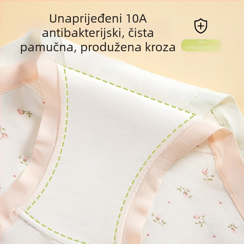 Ženske trudničke gaćice, pamuk, niska razina struka, podrška trbuhu, prozračnost