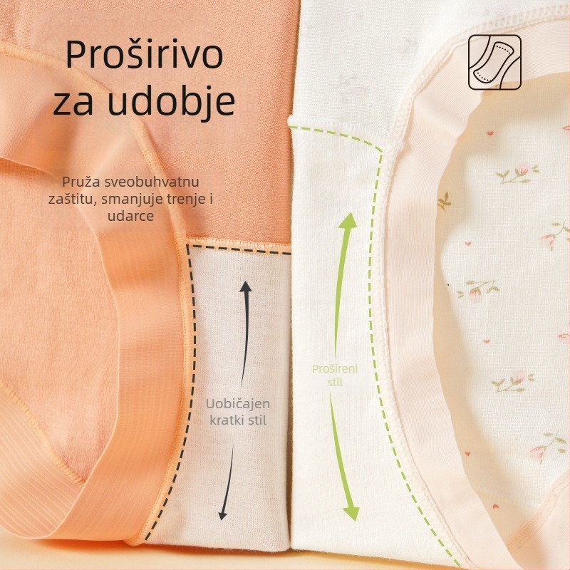 Ženske trudničke gaćice, pamuk, niska razina struka, podrška trbuhu, prozračnost