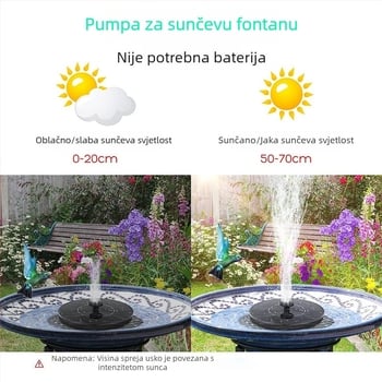 Vanjski fontan od smole s uzorkom raspršivanja