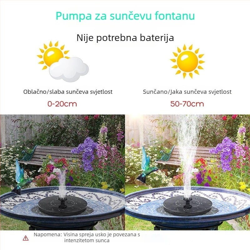 Vanjski fontan od smole s uzorkom raspršivanja