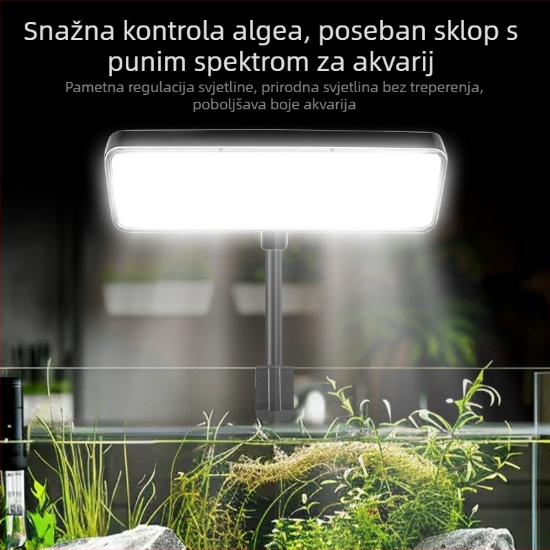 USB LED svjetlo za akvarij s tajmerom i ciklusom, osvjetljenje za vodene biljke i alge, clip-on svjetlo s više boja, svjetlo za kornjače