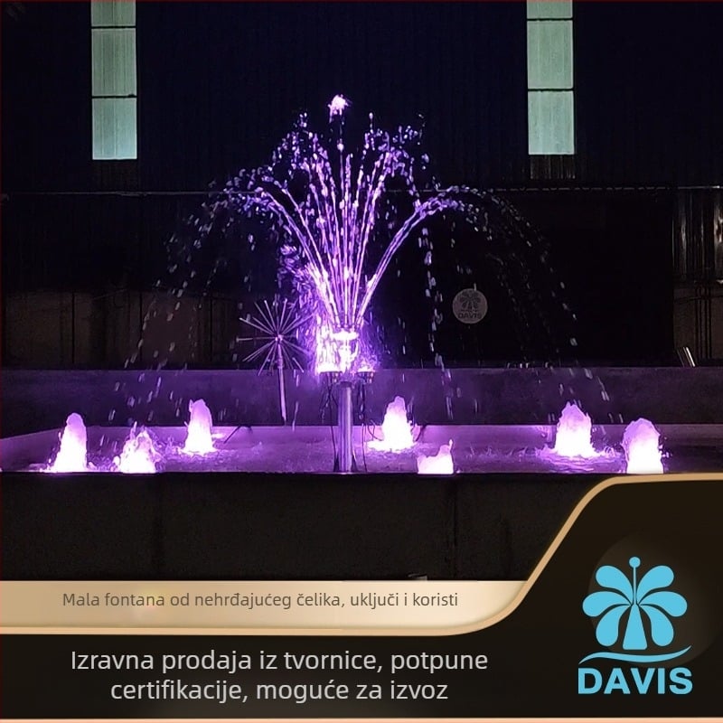 Davis glazbena fontana – kombinirani raspršivač vode, 220V, za parkove, dvorišta, bazene i trgove