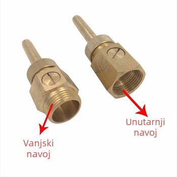 Programabilna fontanska mlaznica — mesing, s ventilom, univerzalni izravni mlaz, čista mlaznica, Meihuan