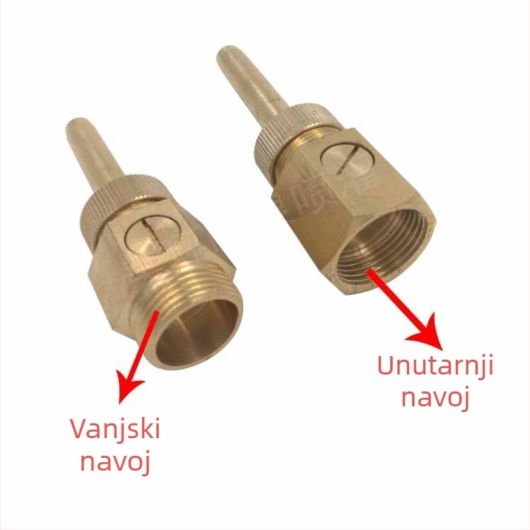 Programabilna fontanska mlaznica — mesing, s ventilom, univerzalni izravni mlaz, čista mlaznica, Meihuan