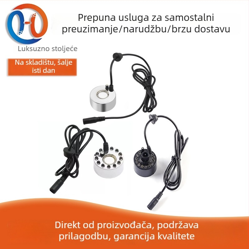 Ultrazvučni ovlaživač s mlaznicom s jednim izlazom, LED rasvjetom, napajanje: standardno, dekorativna fontana u kamenitom krajoliku za bonsai – Luxury century