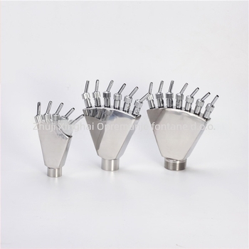 Nehrđajući čelični mlaz fontane s repom feniksa i raspršivanjem u obliku paunovog pera za vodene krajolike, dvorišta i parkove