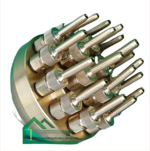 Mesingasta podesiva mlaznica s trostrukim cvjetnim uzorkom i stupastim stupom za vodene krajolike (unutarnji navoj, radna temperatura 20°C, radni tlak 5 kg, voda)