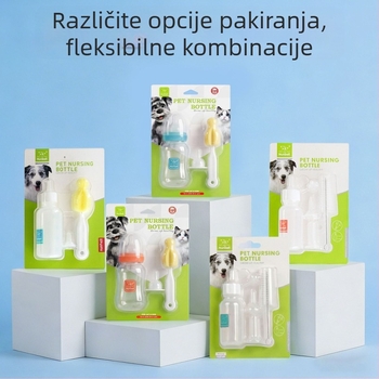 Nanbeier Set bočica za hranjenje kućnih ljubimaca; materijal: silikon za hranu; šifra artikla: Bottle Set; kutija s 144 komada; kategorija: pribor za hranjenje kućnih ljubimaca