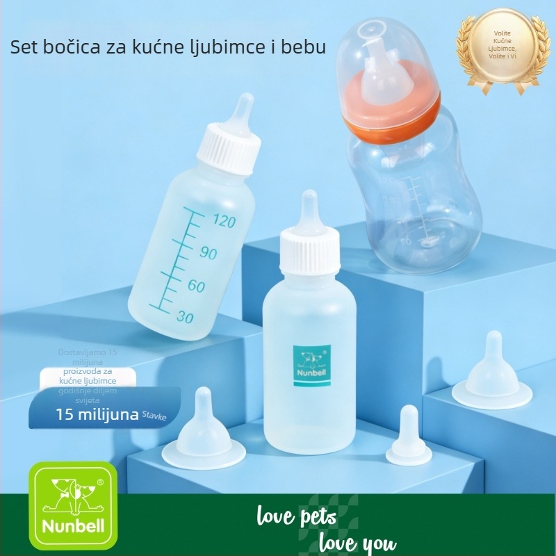Nanbeier Set bočica za hranjenje kućnih ljubimaca; materijal: silikon za hranu; šifra artikla: Bottle Set; kutija s 144 komada; kategorija: pribor za hranjenje kućnih ljubimaca
