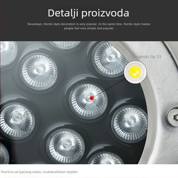 Feiyang FY-6110 Podvodno svjetlo, nehrđajući čelik, RGB, 18W, IP68, 180° snop