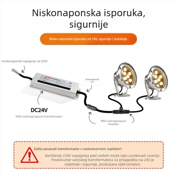 Podvodno LED svjetlo za bazene i vodene elemente, nehrđajući čelični kućište, 6–10W, City of Light LED čip