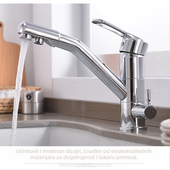 Kuhinjski faucet JK2201, bakar, keramičko jezgro ventila, miješanje tople i hladne vode, ulaz/izlaz 10 mm