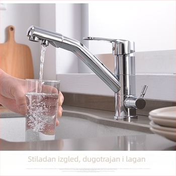 Kuhinjski faucet JK2201, bakar, keramičko jezgro ventila, miješanje tople i hladne vode, ulaz/izlaz 10 mm