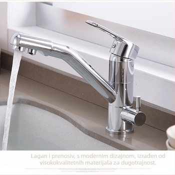 Kuhinjski faucet JK2201, bakar, keramičko jezgro ventila, miješanje tople i hladne vode, ulaz/izlaz 10 mm