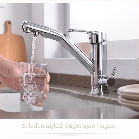 Kuhinjski faucet JK2201, bakar, keramičko jezgro ventila, miješanje tople i hladne vode, ulaz/izlaz 10 mm