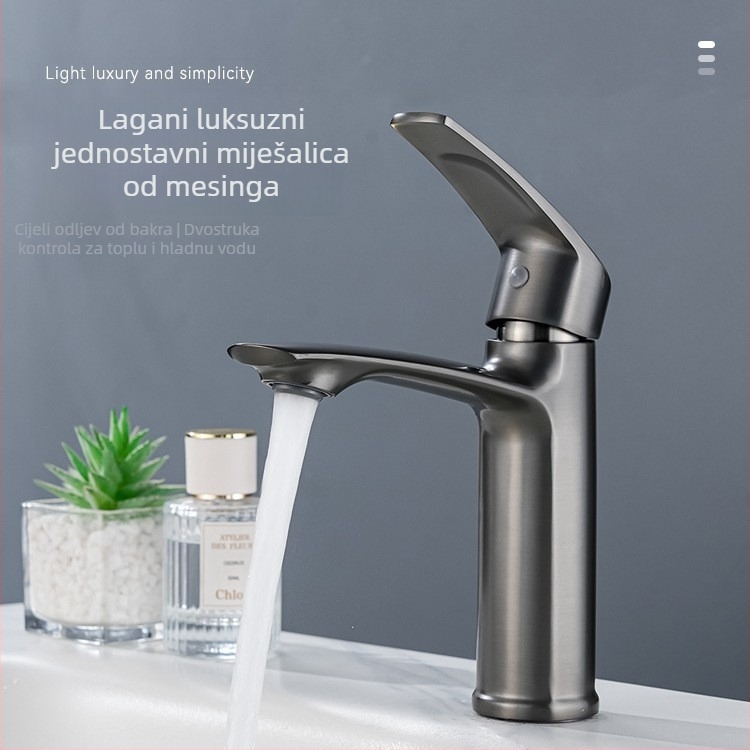 Kupaonska miješalica za umivaonik – bakrena legura, model 9832, keramički disk ventila, promjer sjedalice ventila 32 mm