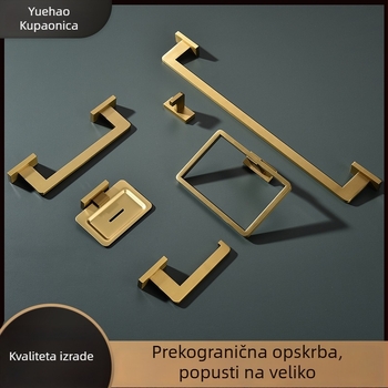 Set ručnika od nehrđajućeg čelika sa mat završnom obradom, zidni kupaonski pribor, šest dijelova