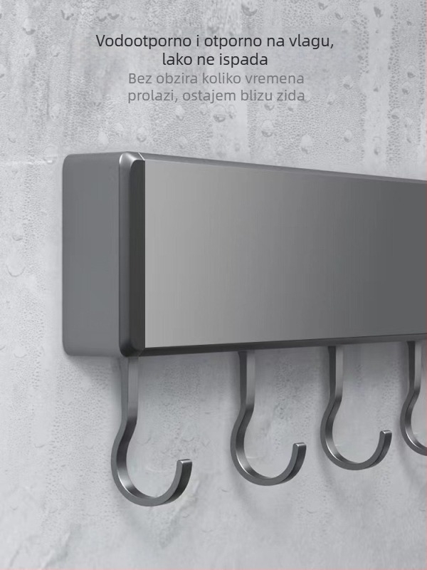 Držač za kuhinju na zid bez rupa — Višenamjenski držač za žlice, lopatice i daske za rezanje; moderan minimalistički stil, bez certifikata, za druga tržišta