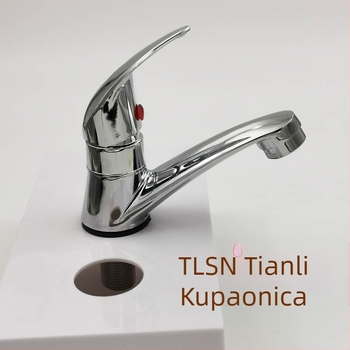 Kran za umivaonik s hladnom vodom, uspravna montaža, cink legura, keramički disk ventili, 0-1 MPa