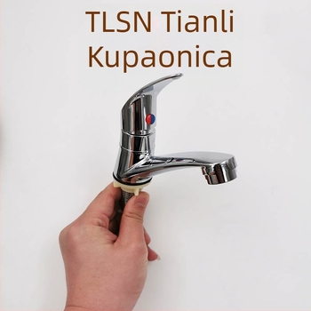 Kran za umivaonik s hladnom vodom, uspravna montaža, cink legura, keramički disk ventili, 0-1 MPa