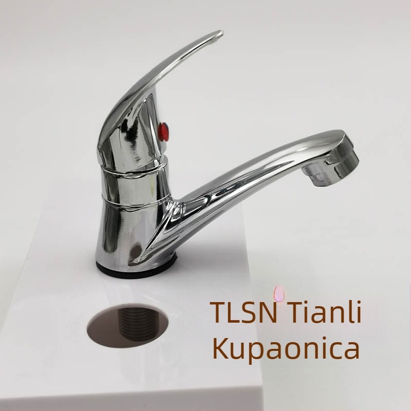 Kran za umivaonik s hladnom vodom, uspravna montaža, cink legura, keramički disk ventili, 0-1 MPa