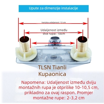 TLSN 1040 slavina za umivaonik, jednoručna, vertikalni montaža, keramički kartridž, elektroplirani završni sloj