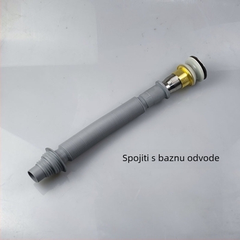 Kuhinjski odvodni cijev za sudoper, S-uvijak, vučni tip, dvostruka odvodnja, moderan stil