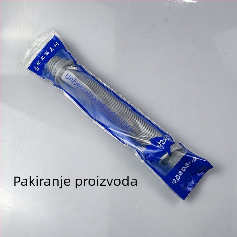 Kuhinjski odvodni cijev za sudoper, S-uvijak, vučni tip, dvostruka odvodnja, moderan stil