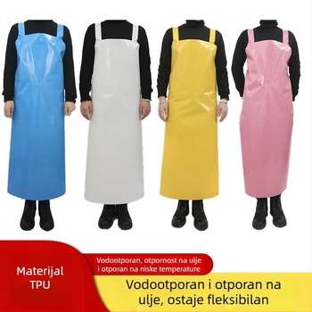 Pregača bez rukava od TPU-a, otporna na masnoće, vodootporna, otporna na kiseline i baze, mekana
