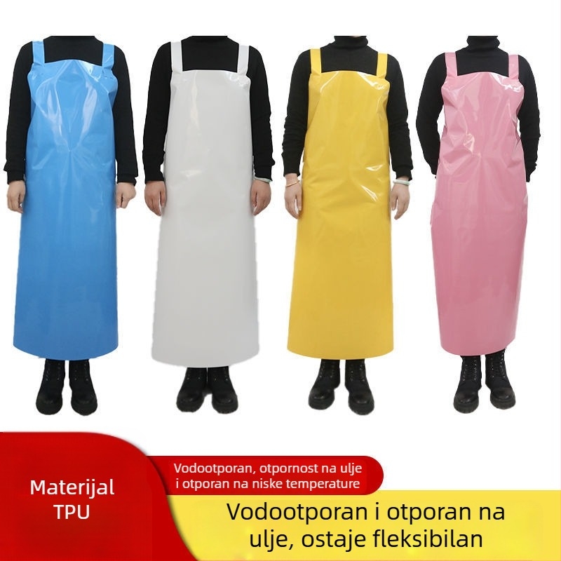 Pregača bez rukava od TPU-a, otporna na masnoće, vodootporna, otporna na kiseline i baze, mekana