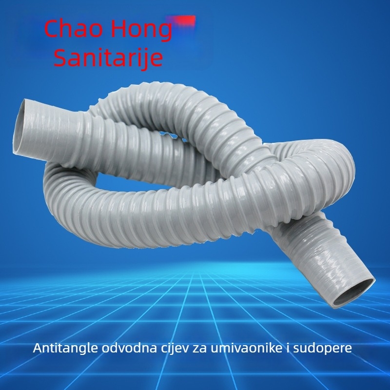 PVC odvoda cijev za umivaonik, plastična odvoda cijev za drez i perilicu, neto težina 90 g