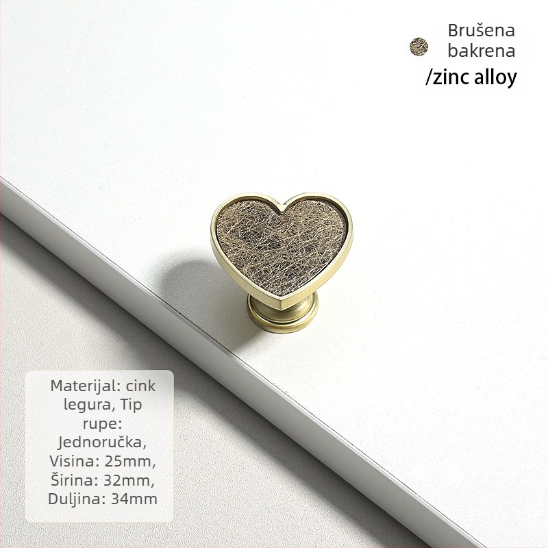 Ručka za ladicu, cinkova legura, sfernog oblika, postavljanje na površinu, moderni minimalistički stil, model 1115